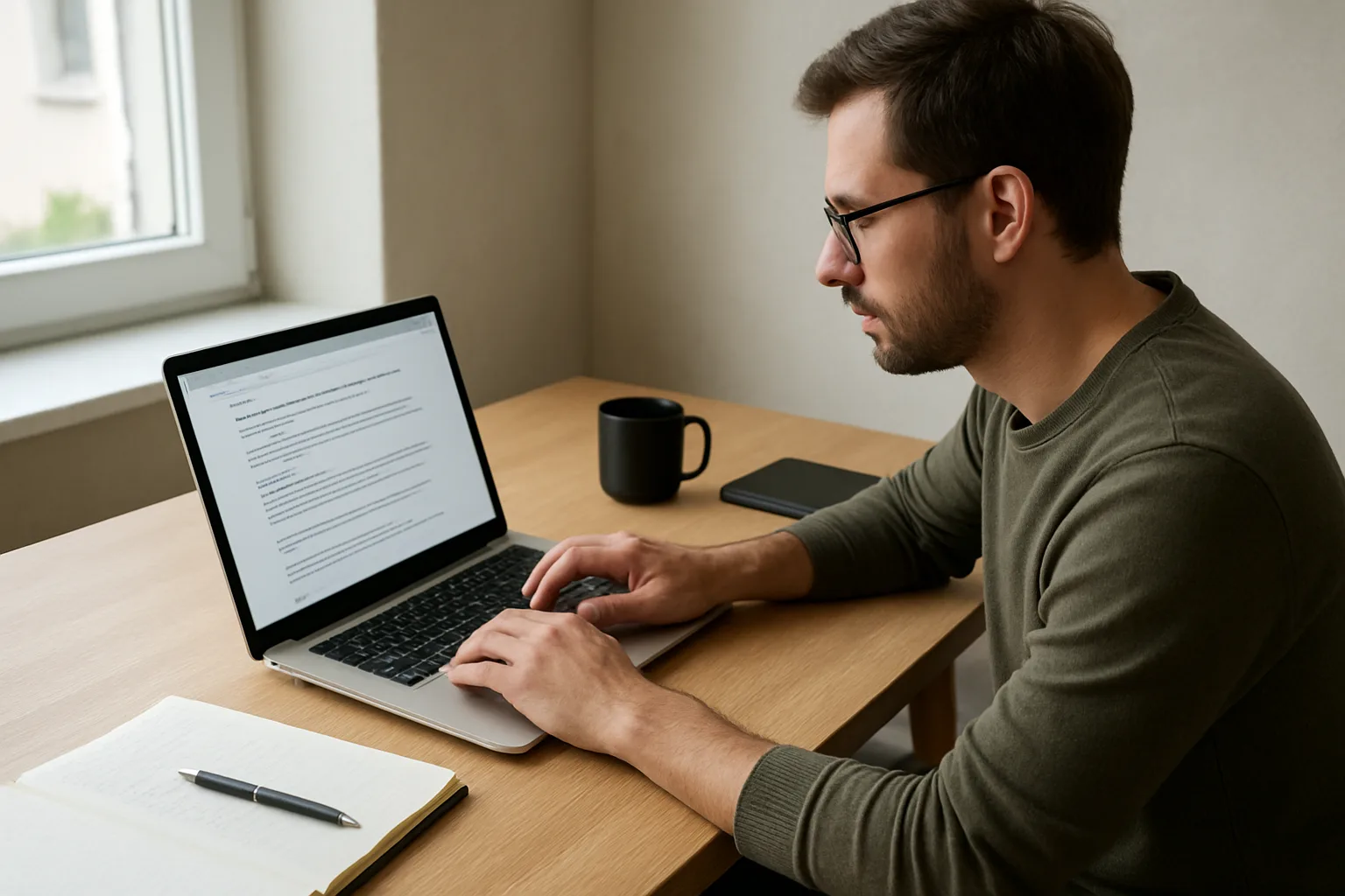 Modernes Büro mit Computern, die KI-Assistenten-Interfaces anzeigen.
